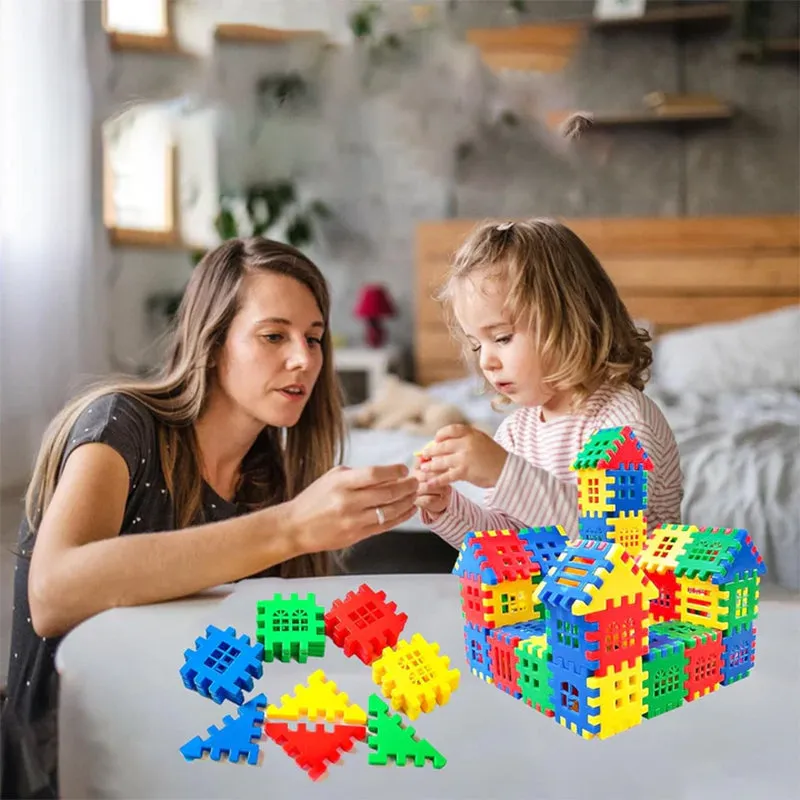 Waffle interlocking construction blocks — creative building toy